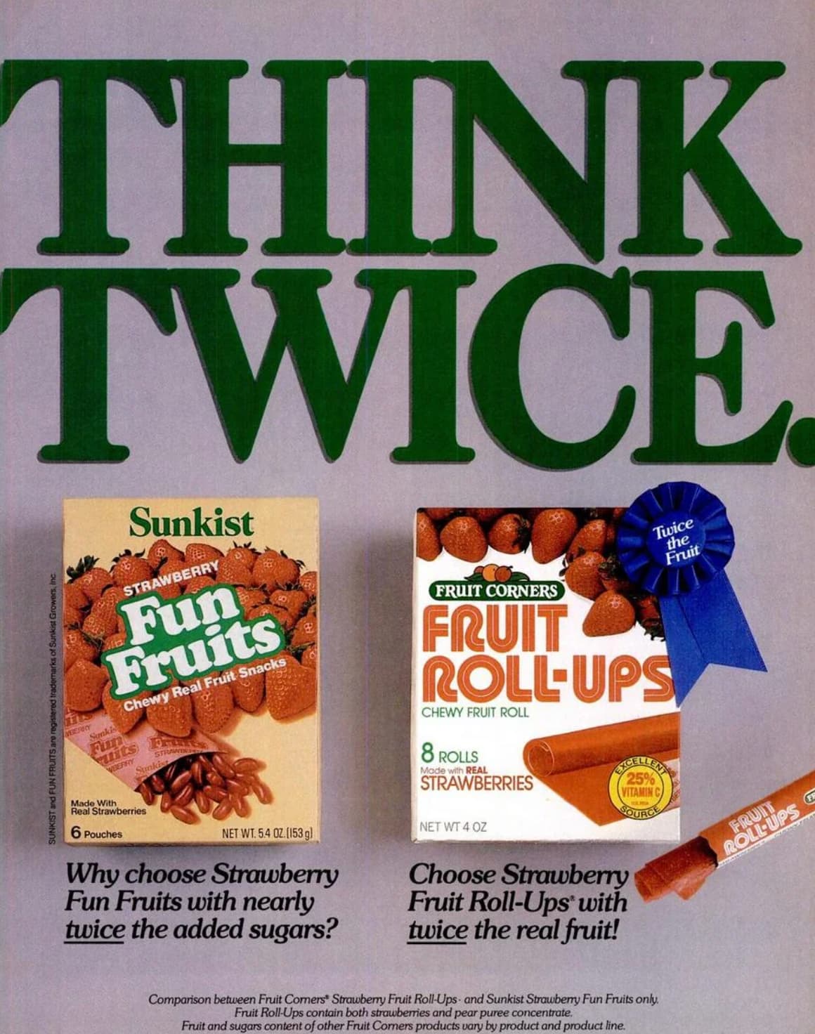 1980s fruit snacks - Think Twice Sunkist and Fun Fruits are registered trademarks of Sunkist Voerby Sunkis Sunkist Strawberry Fun Fruits Fun Chewy Real Fruit Snacks uits Frantes Made With Wberry Real Strawberries 6 Pouches Sunkist Strawin Net Wt. 5.4 Oz. 